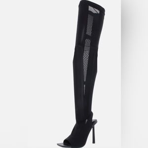 Steve Madden - Beverley Womens Pull On Mesh Over-The-Knee Boots